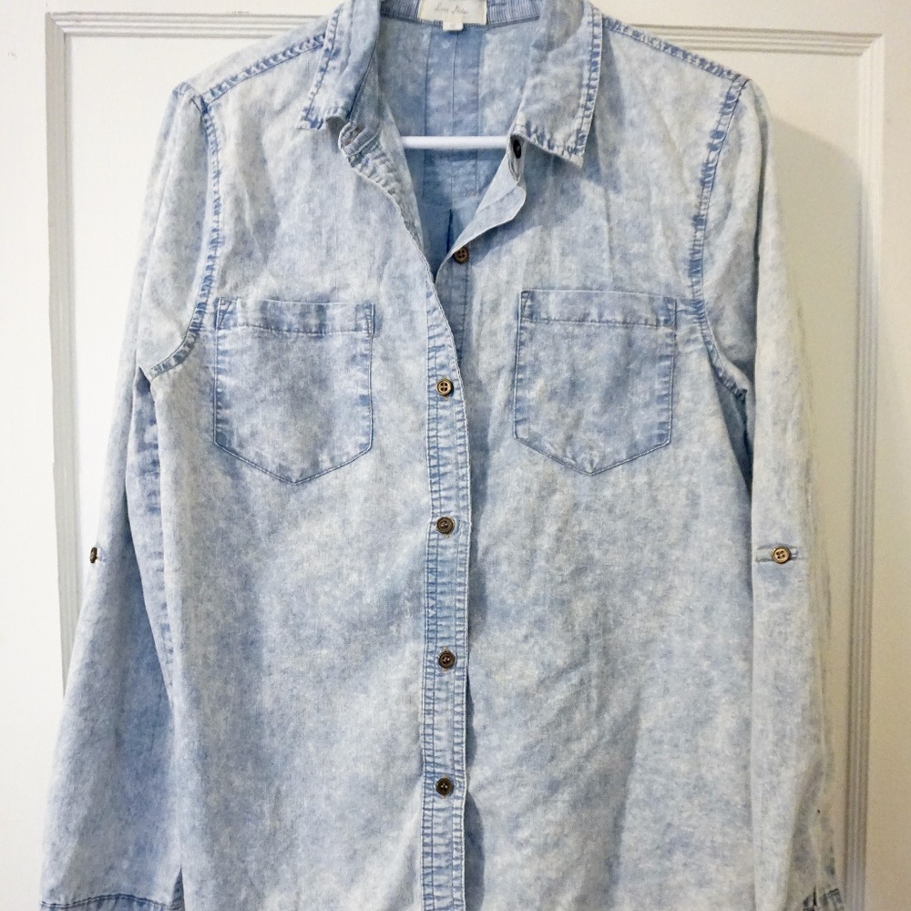 Acid Wash Denim Shirt